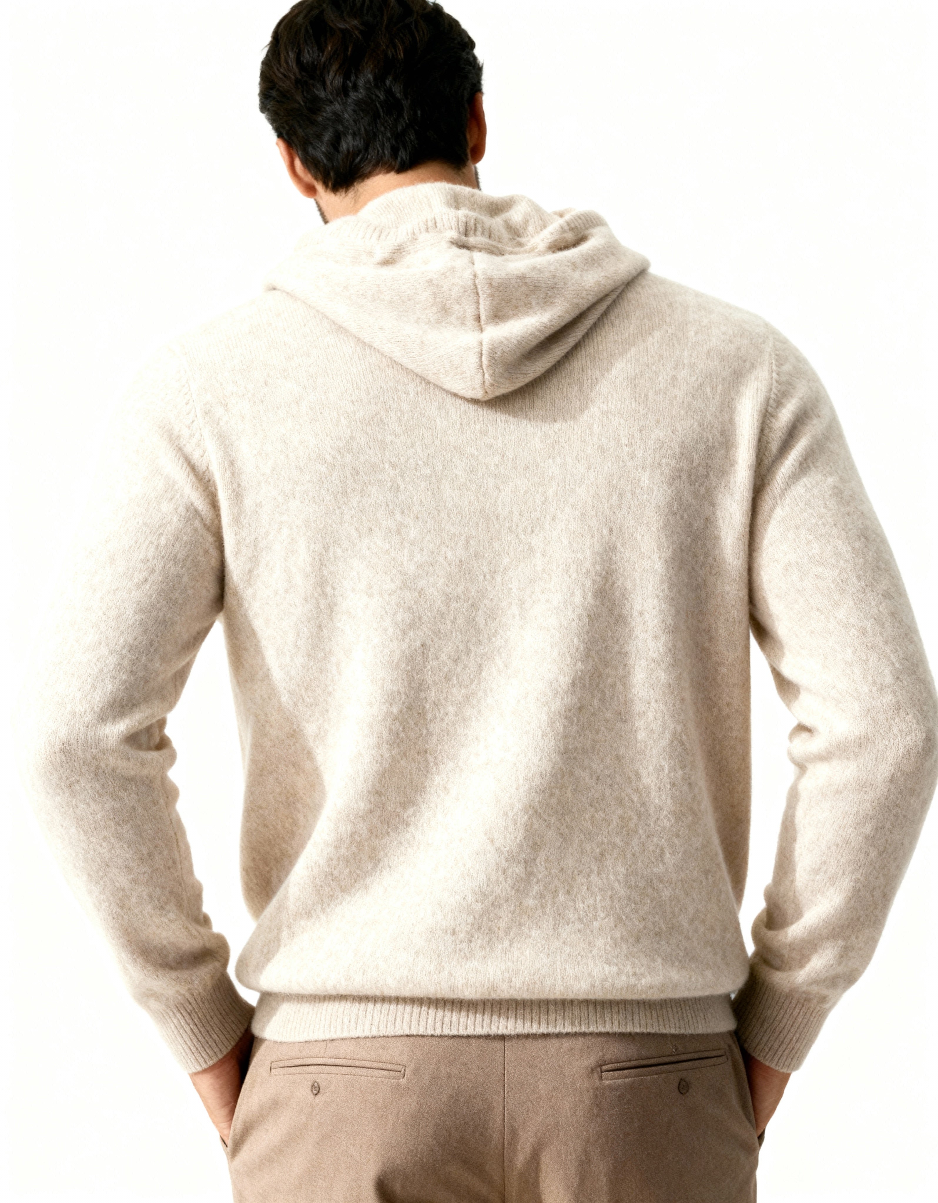 100% Cashmere Hoodie Lightweight Breathable Relaxed Fit Casual 8