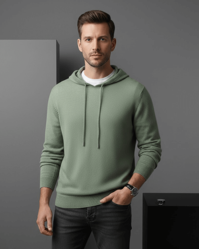 Kaschmir Hoodie Leicht Atmungsaktiv Lockerer Sitz Freizeit