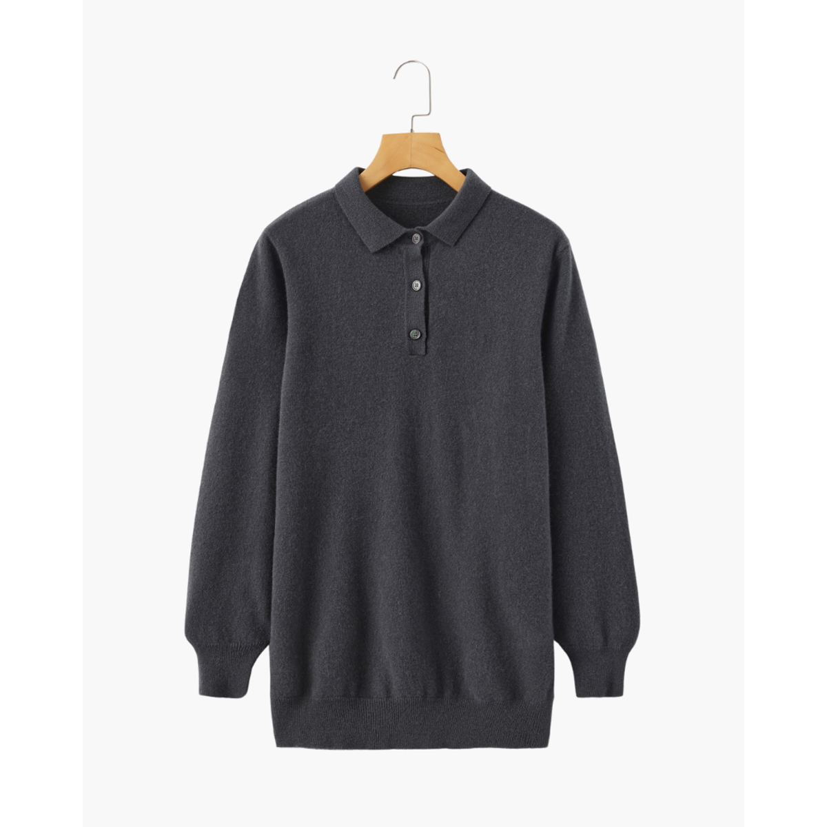 100% Cashmere Polo Shirt Men Classic Style Timeless Comfort 11