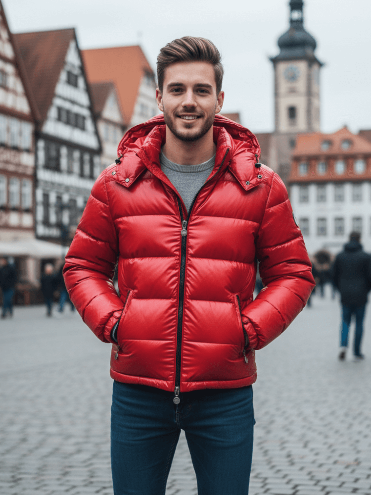 Men's Puffer Jacket Lightweight Stylish Winter Coat Warm Insulated