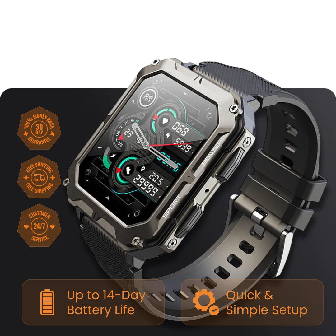Almighty | Smartwatch with Heart Rate Monitor & Smart Notifications | Sleek Design for Daily Connectivity 0