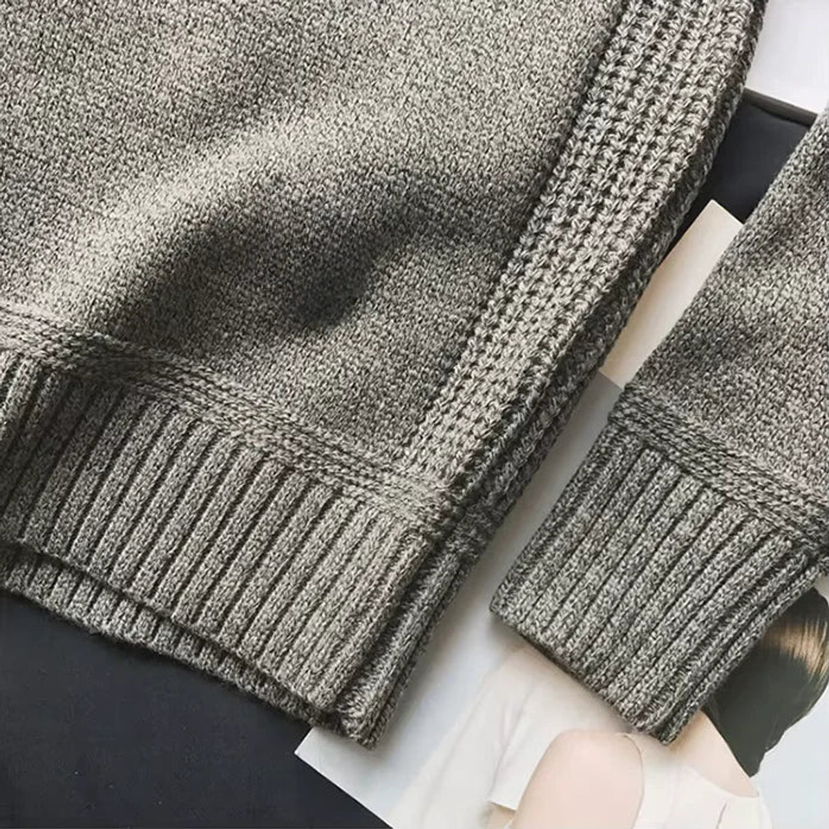 Alpine Sweater Men Wool Cotton Blend Timeless Style Cozy Comfort 4
