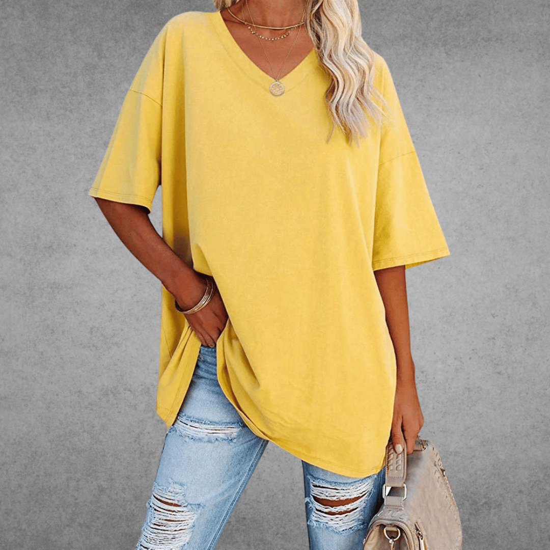 Anneliese - Women's Oversized T-Shirt, Soft Cotton Drop Shoulder Tee, Casual Streetwear 15