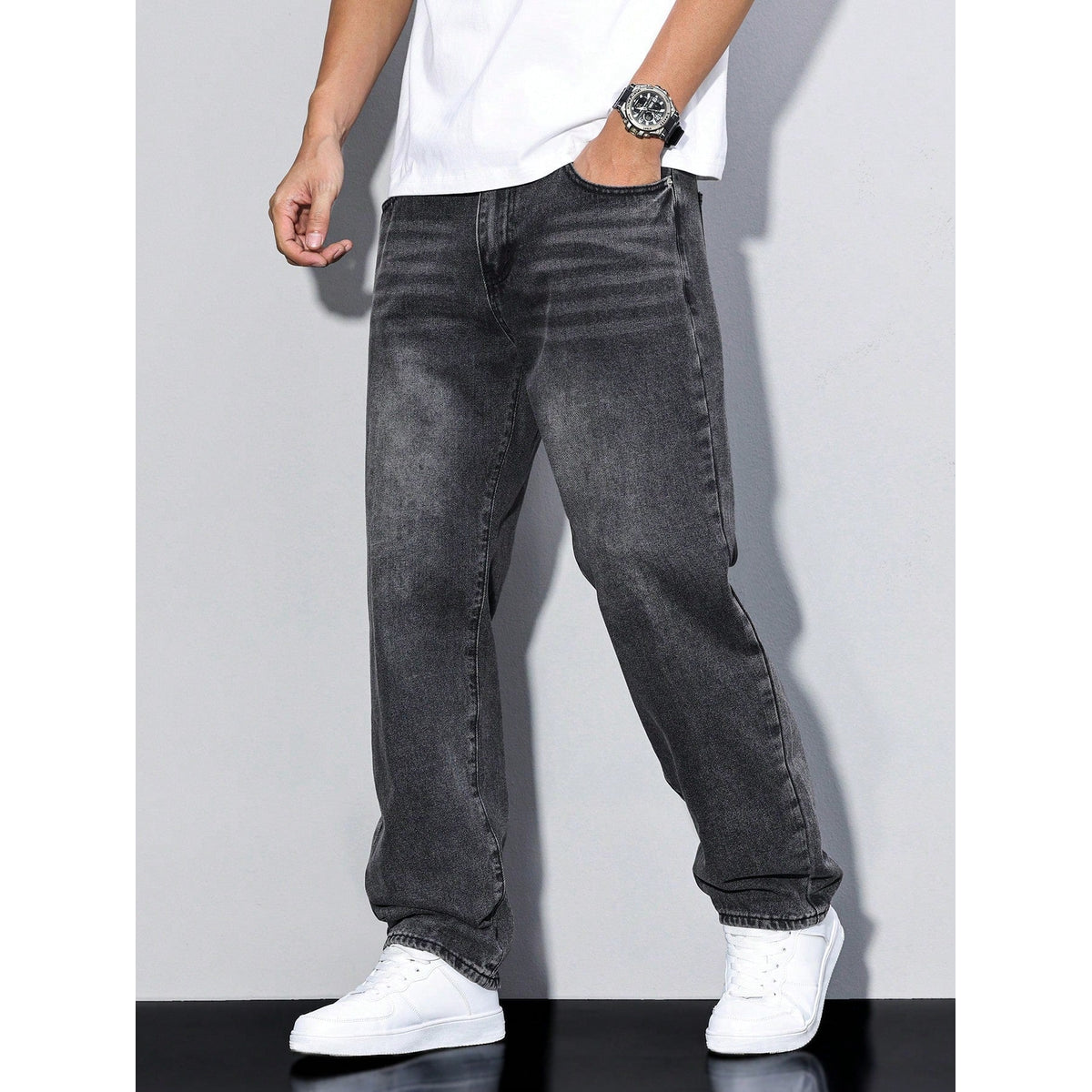 Baggy Jeans Men Relaxed Fit Denim Casual Urban Style 0