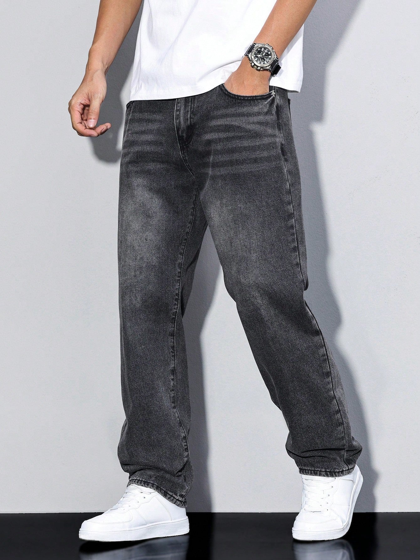 Baggy Jeans Men Relaxed Fit Denim Casual Urban Style 0