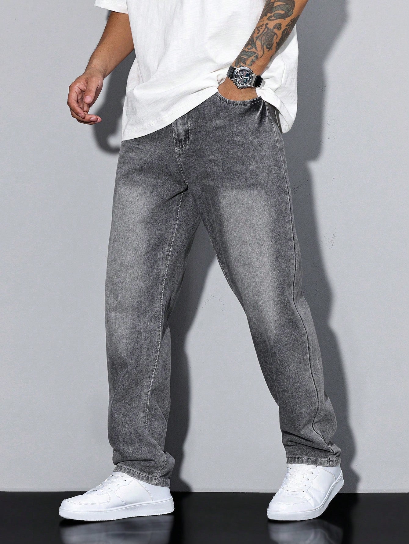 Baggy Jeans Men Relaxed Fit Denim Casual Urban Style 1