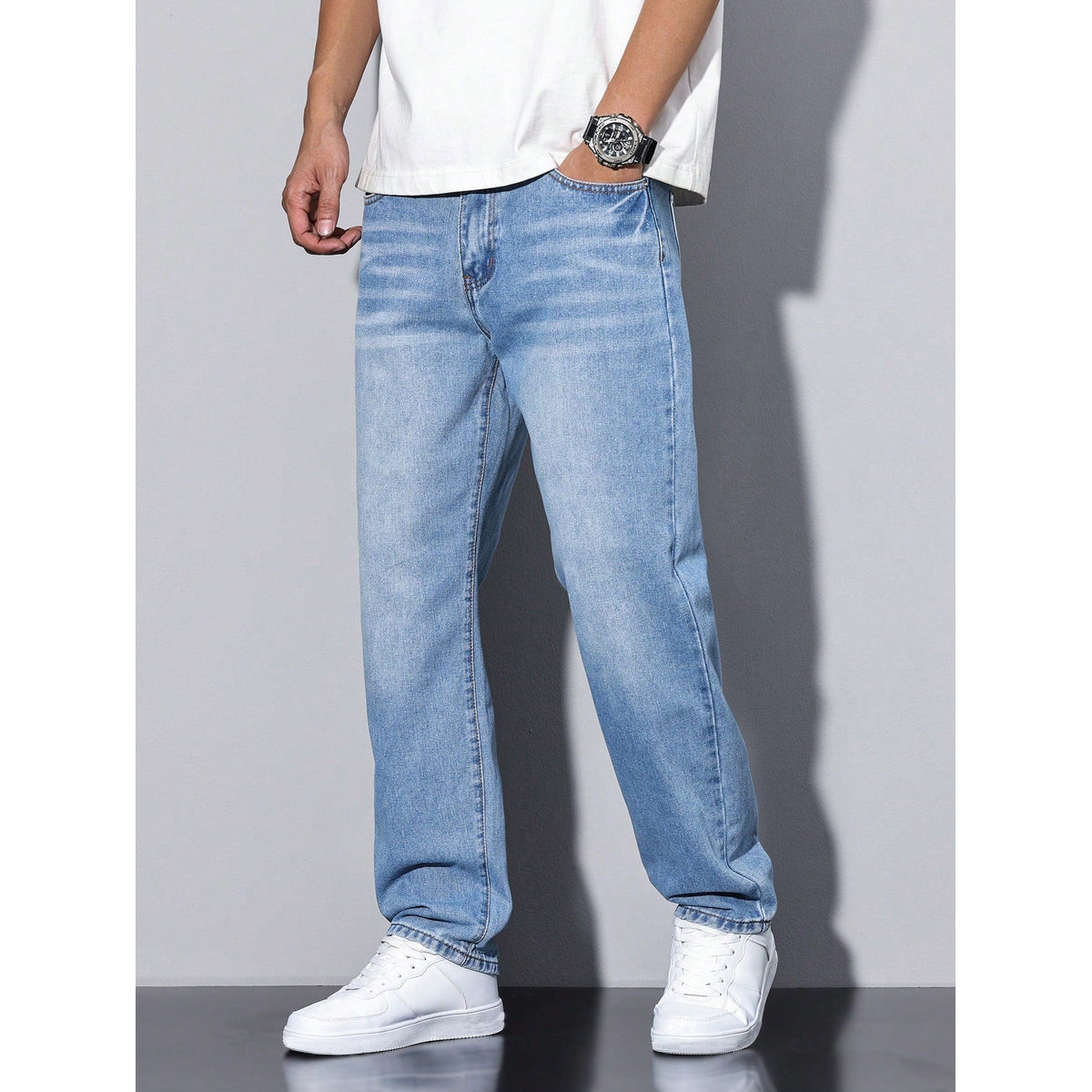 Baggy Jeans Men Relaxed Fit Denim Casual Urban Style 3