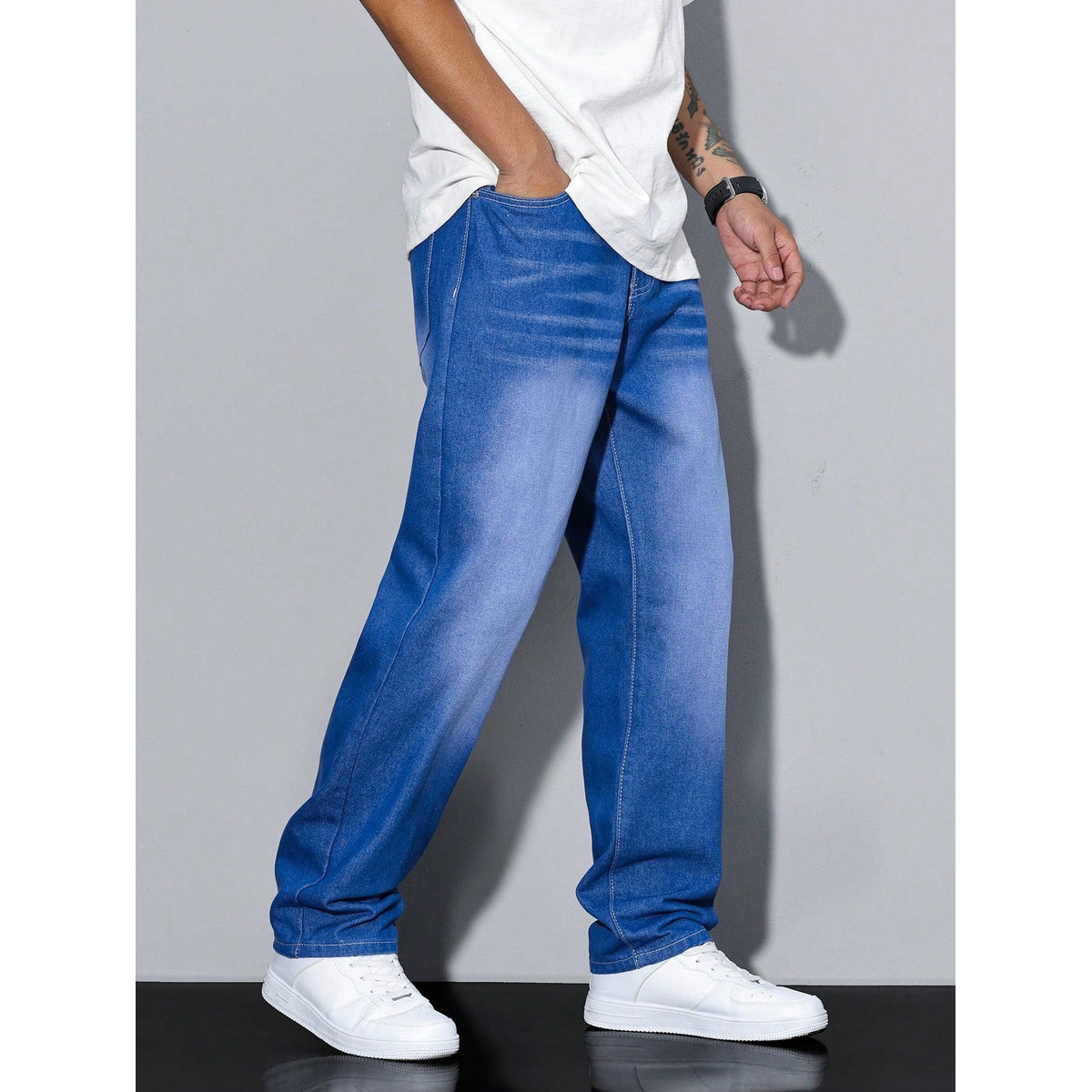 Baggy Jeans Men Relaxed Fit Denim Casual Urban Style 4
