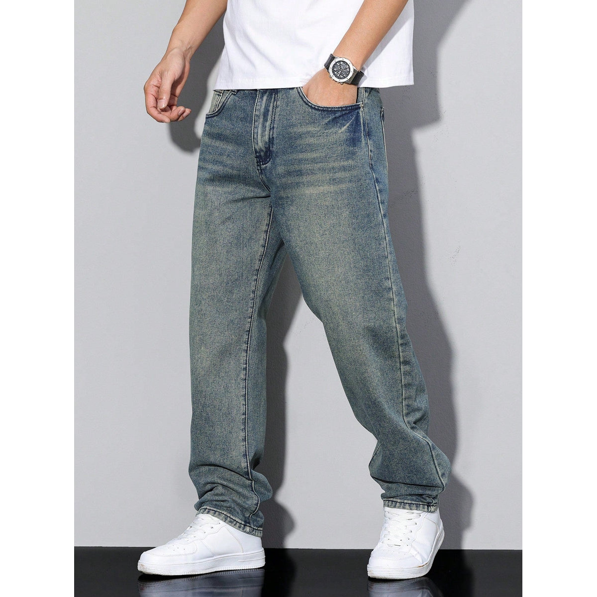 Baggy Jeans Men Relaxed Fit Denim Casual Urban Style 7