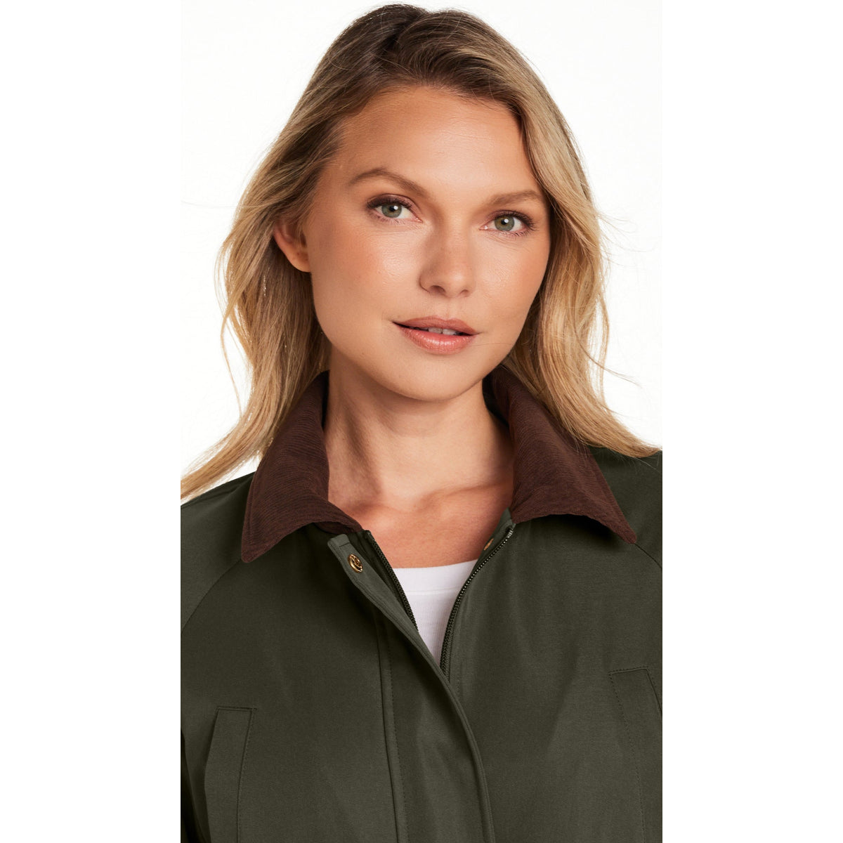 Barn Jacket with Corduroy Trims Adjustable Waist Casual Style 6