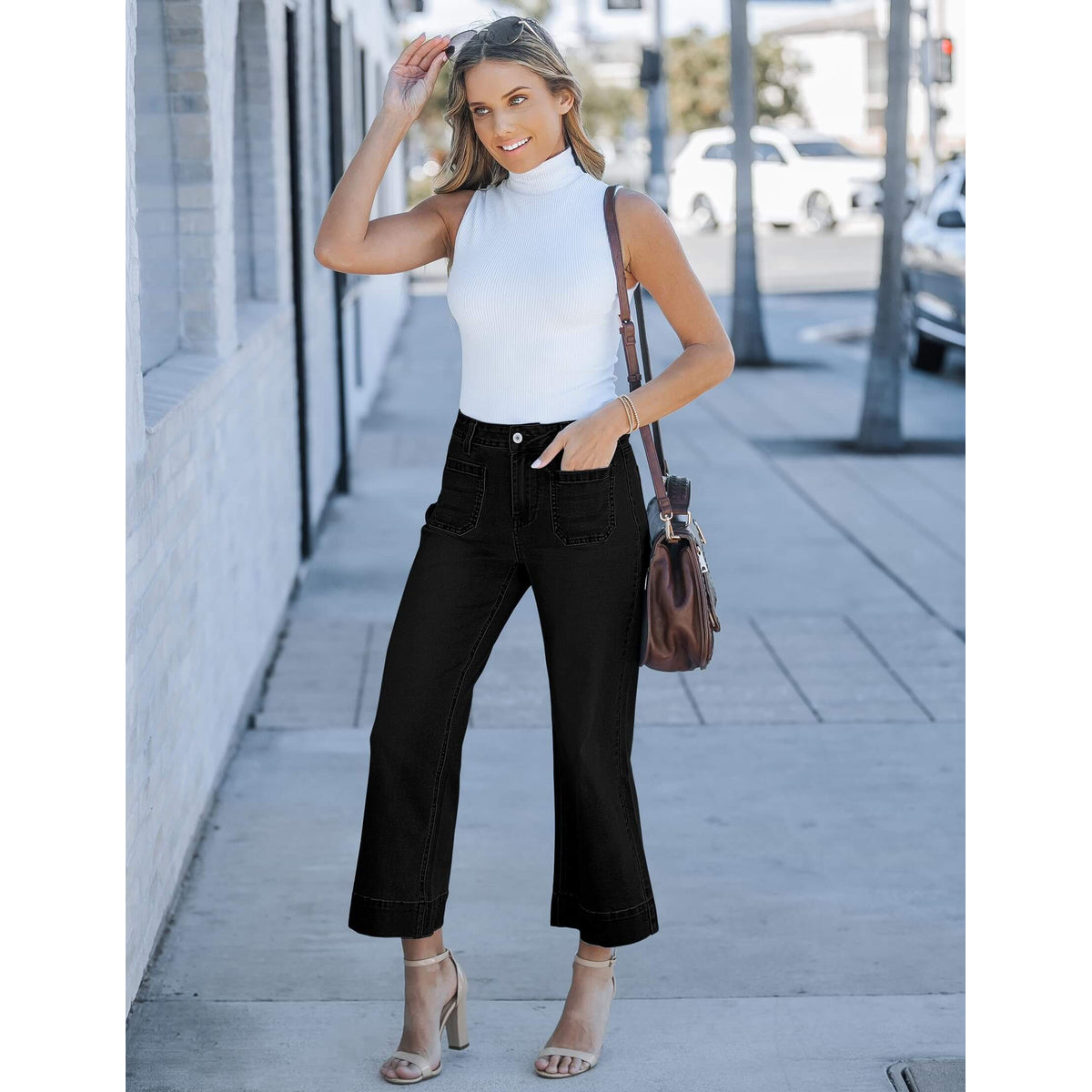 Harper | Trendige High-Waist Schlagjeans