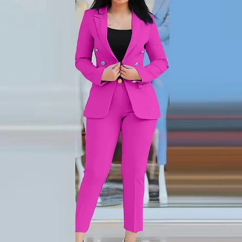 Blazer Set for Women Tailored Chic Professional Look with Matching Pants 5