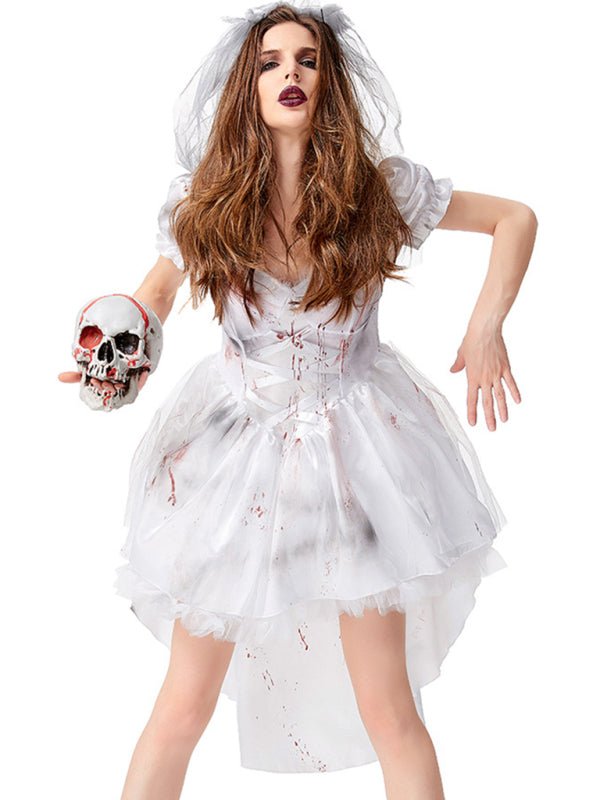 Bloody Bride Halloween Costume Dress Mini Horror Chic 1