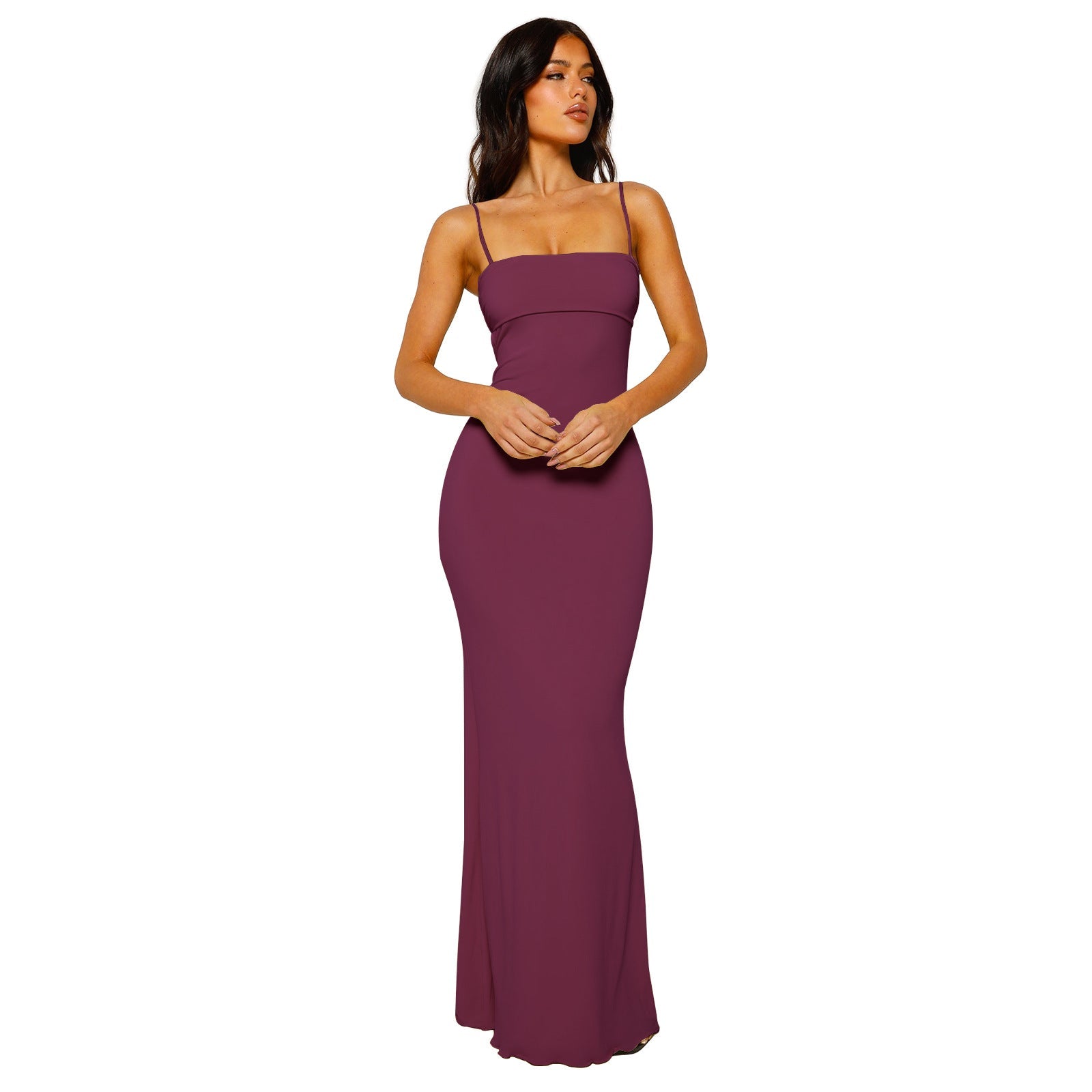 Bodycon Maxi Dress Women Backless Elegant Long Evening Wear 8