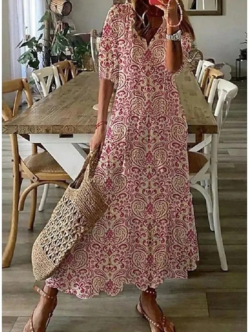 Bohemian Maxi Dress Women Effortless Summer Style Comfortable Fit 5
