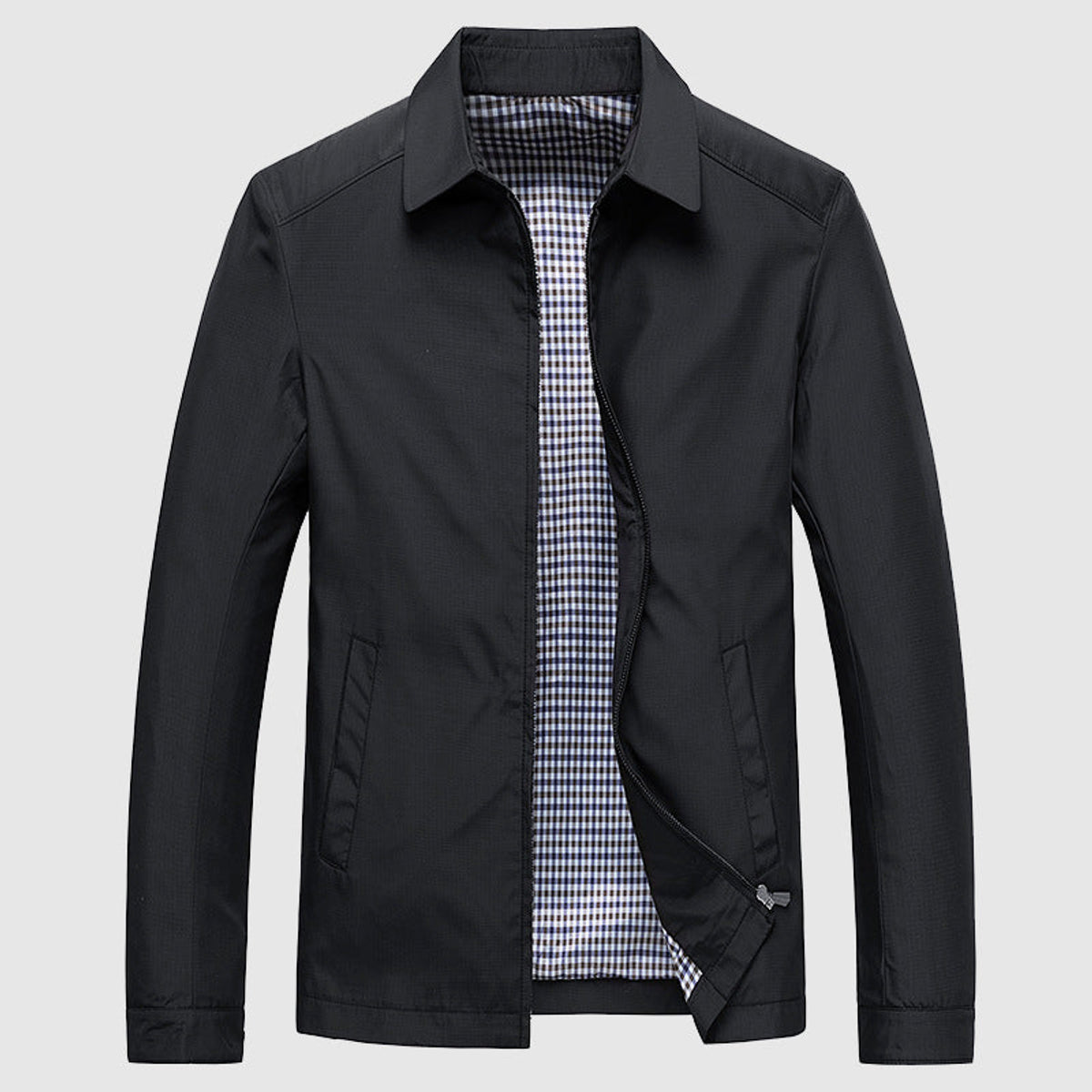 Business Fall Jacket Men Elegant Structured Design Lightweight Polyester 1