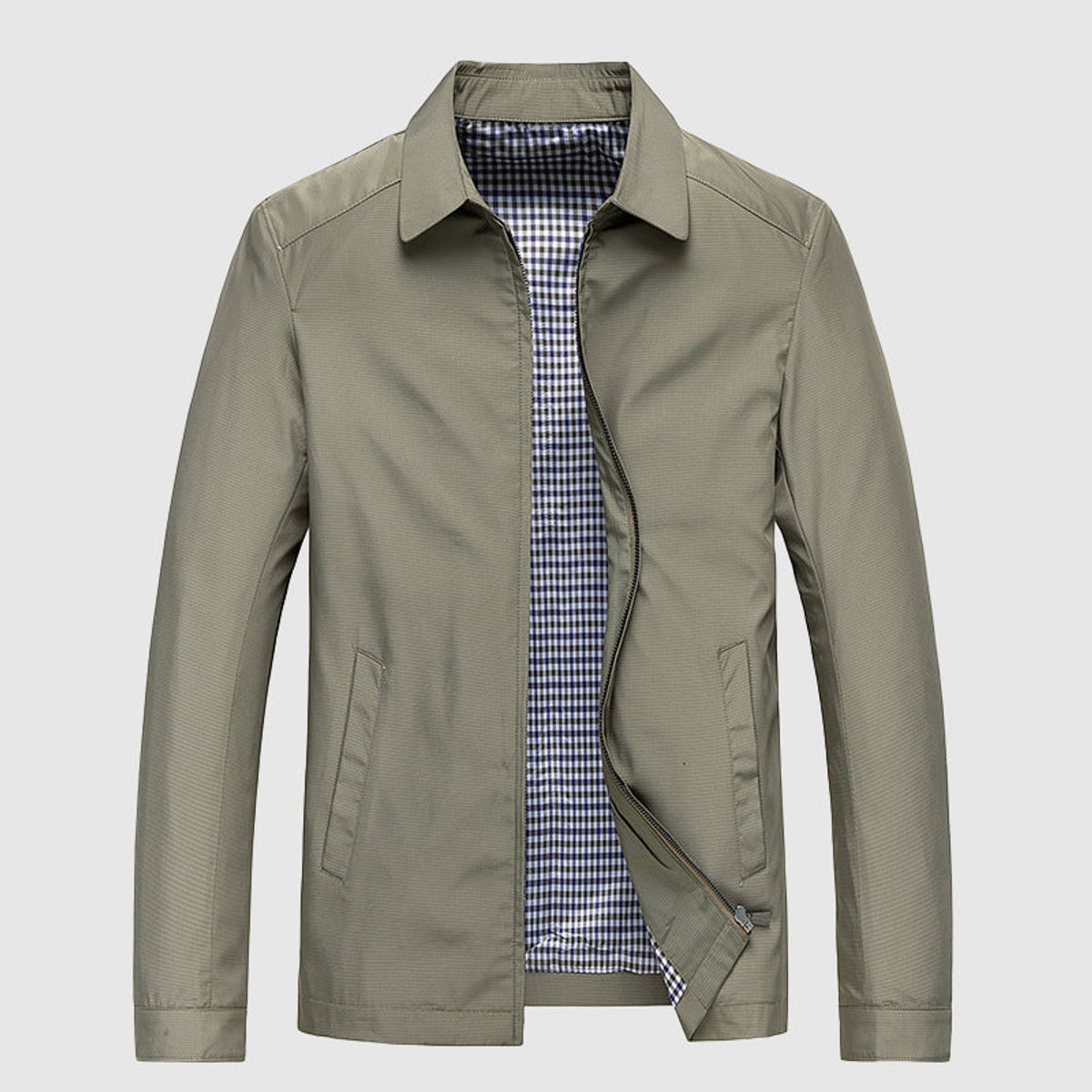 Business Fall Jacket Men Elegant Structured Design Lightweight Polyester 2