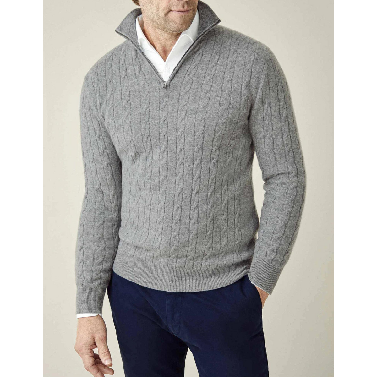 Cable Knit Zipper Sweater Women Textured Warmth Adjustable Style 10