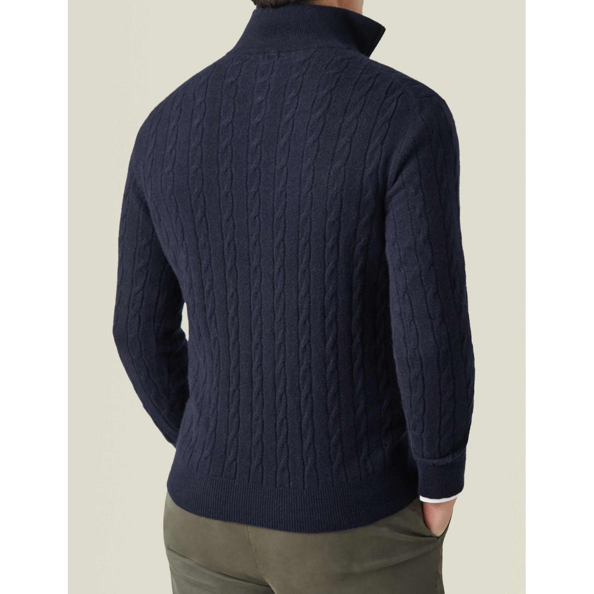Cable Knit Zipper Sweater Women Textured Warmth Adjustable Style 6