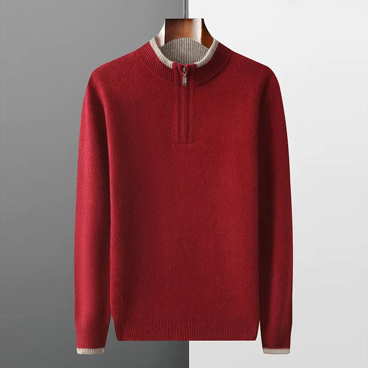 Cashmere Quarter Zip Sweater Women Soft Warm Luxe Style 9