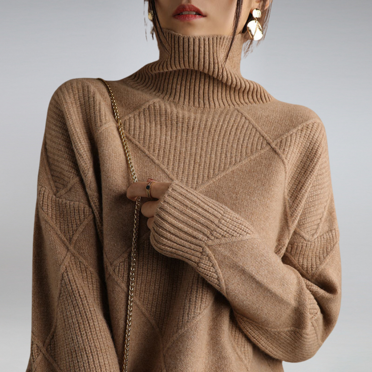 Cashmere Sweater Women Black Turtleneck Elegant Chic Soft 2