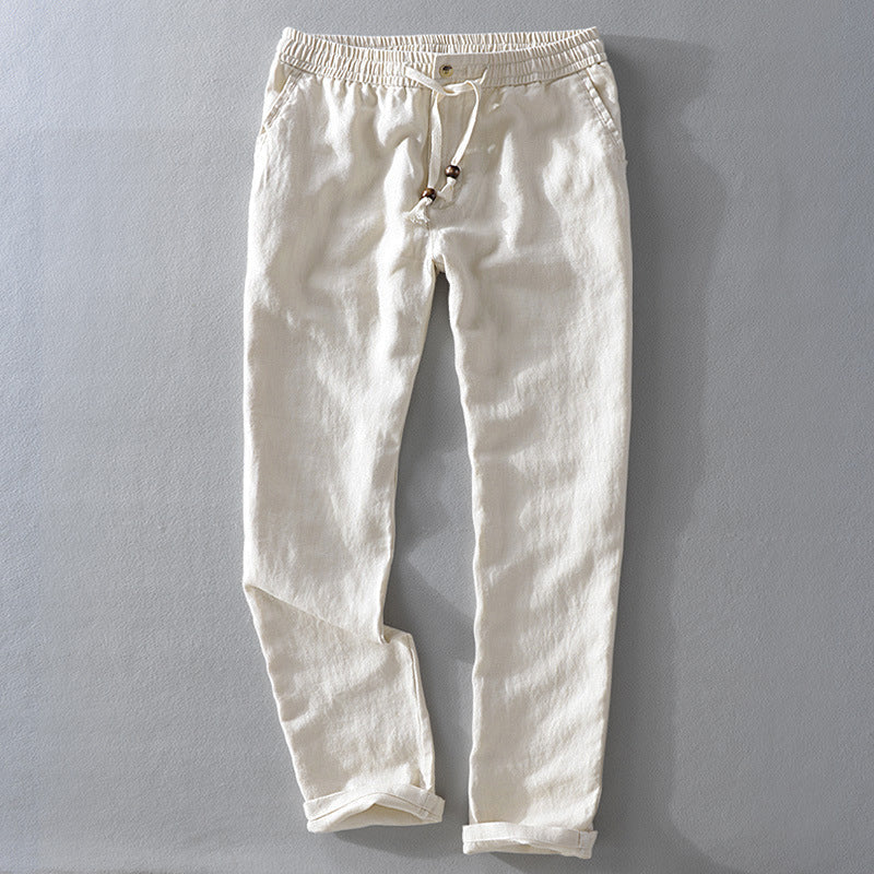 Casual Linen Pants Women Lightweight Stylish Fit Elastic Waist 0