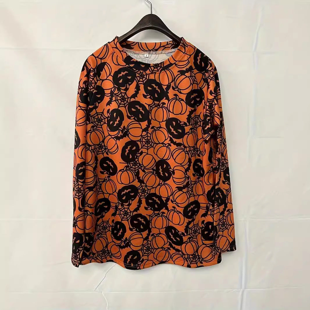 Casual Sweatshirt Women Halloween Motif Comfortable Fit 4