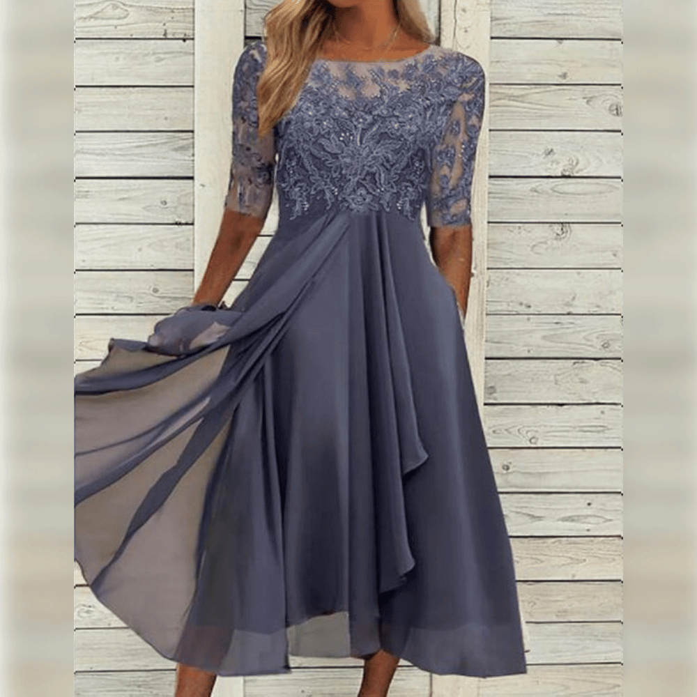 Chiffon Dress Women Elegant Comfortable Design for Summer Cocktail Events 3