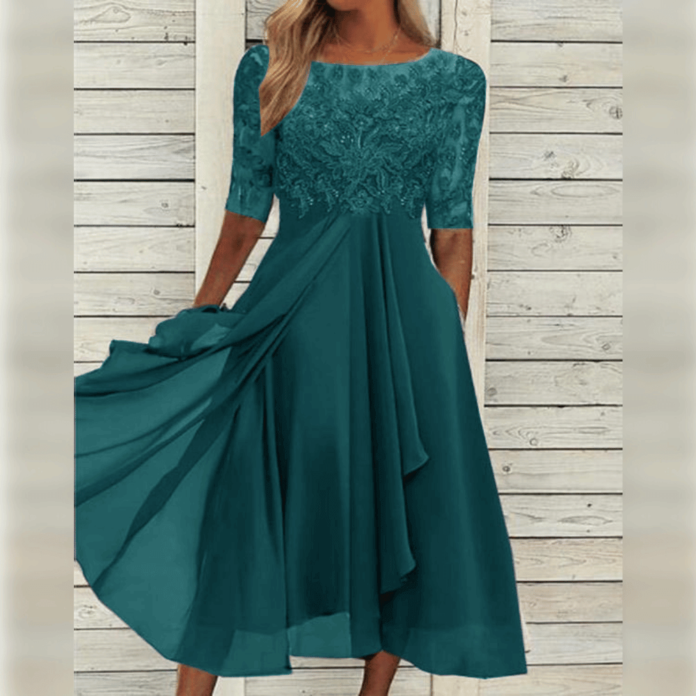 Chiffon Dress Women Elegant Comfortable Design for Summer Cocktail Events 4