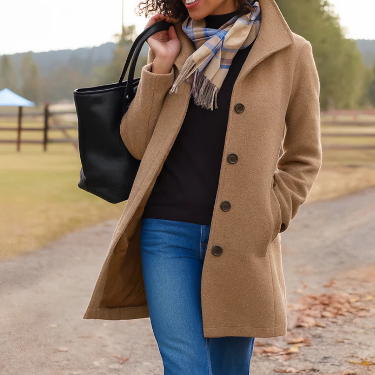 Classic Coat Women Timeless Elegance Straight Fit for Fall 0