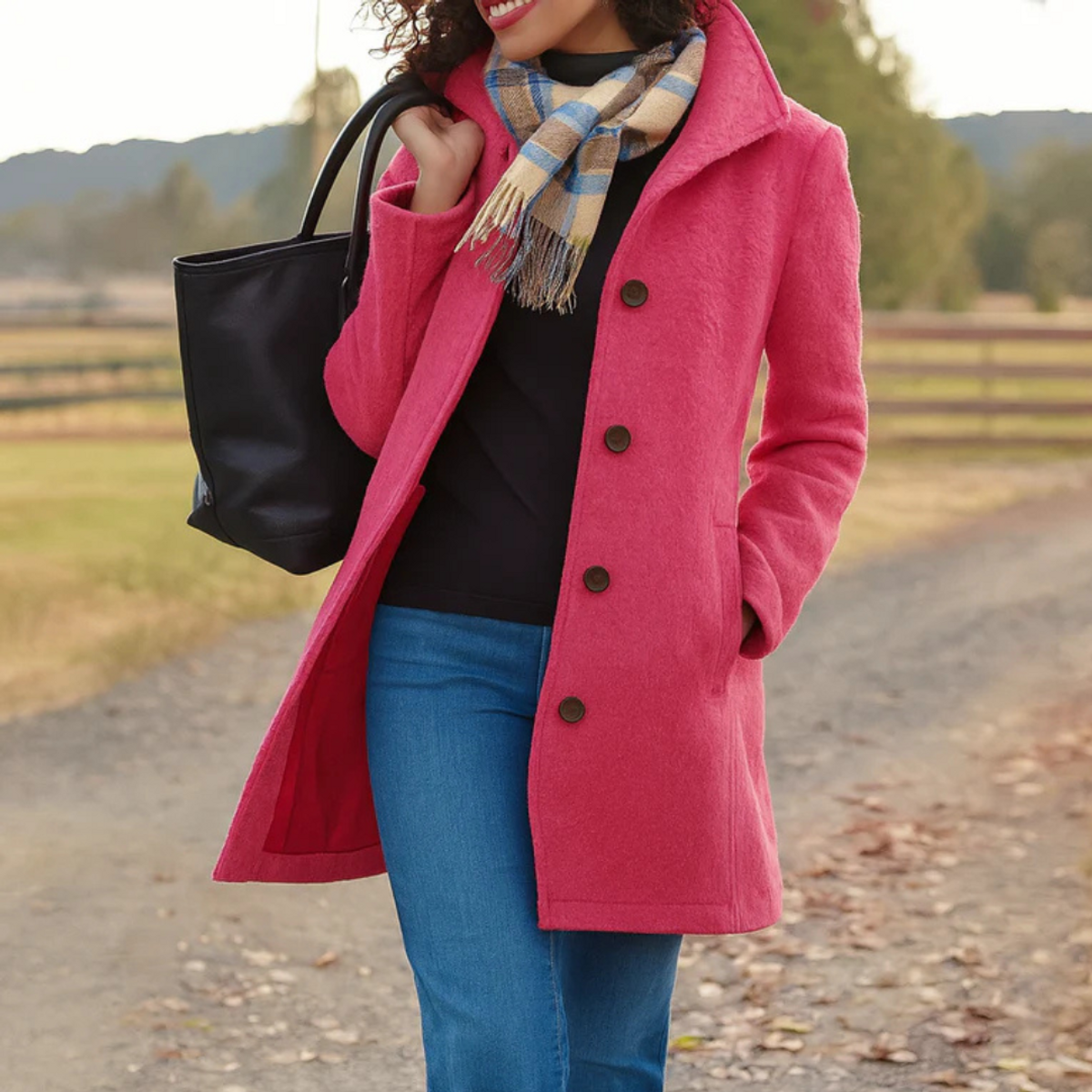 Classic Coat Women Timeless Elegance Straight Fit for Fall 9