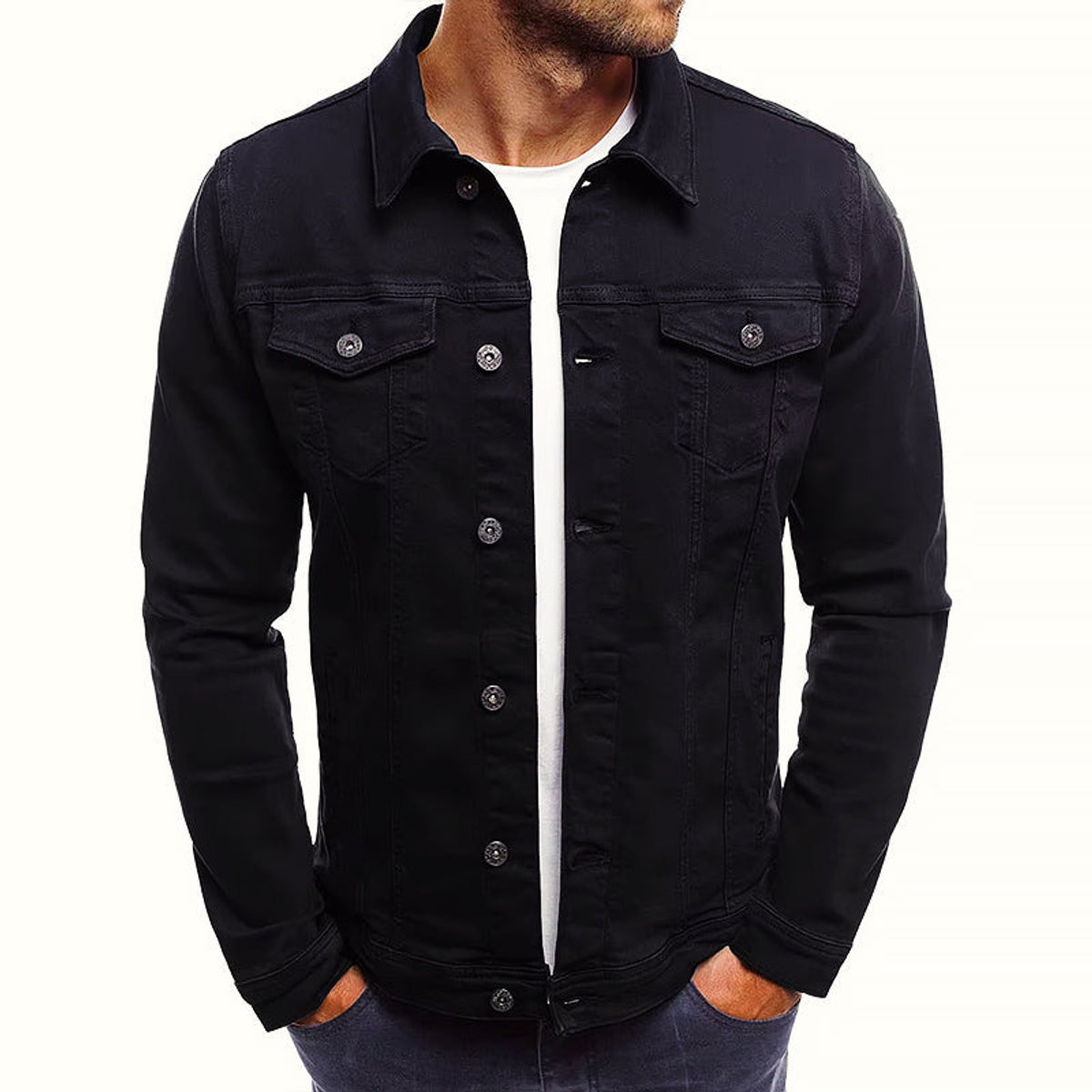 Classic Denim Jacket Women Slim Fit Versatile Colors Modern Style 4