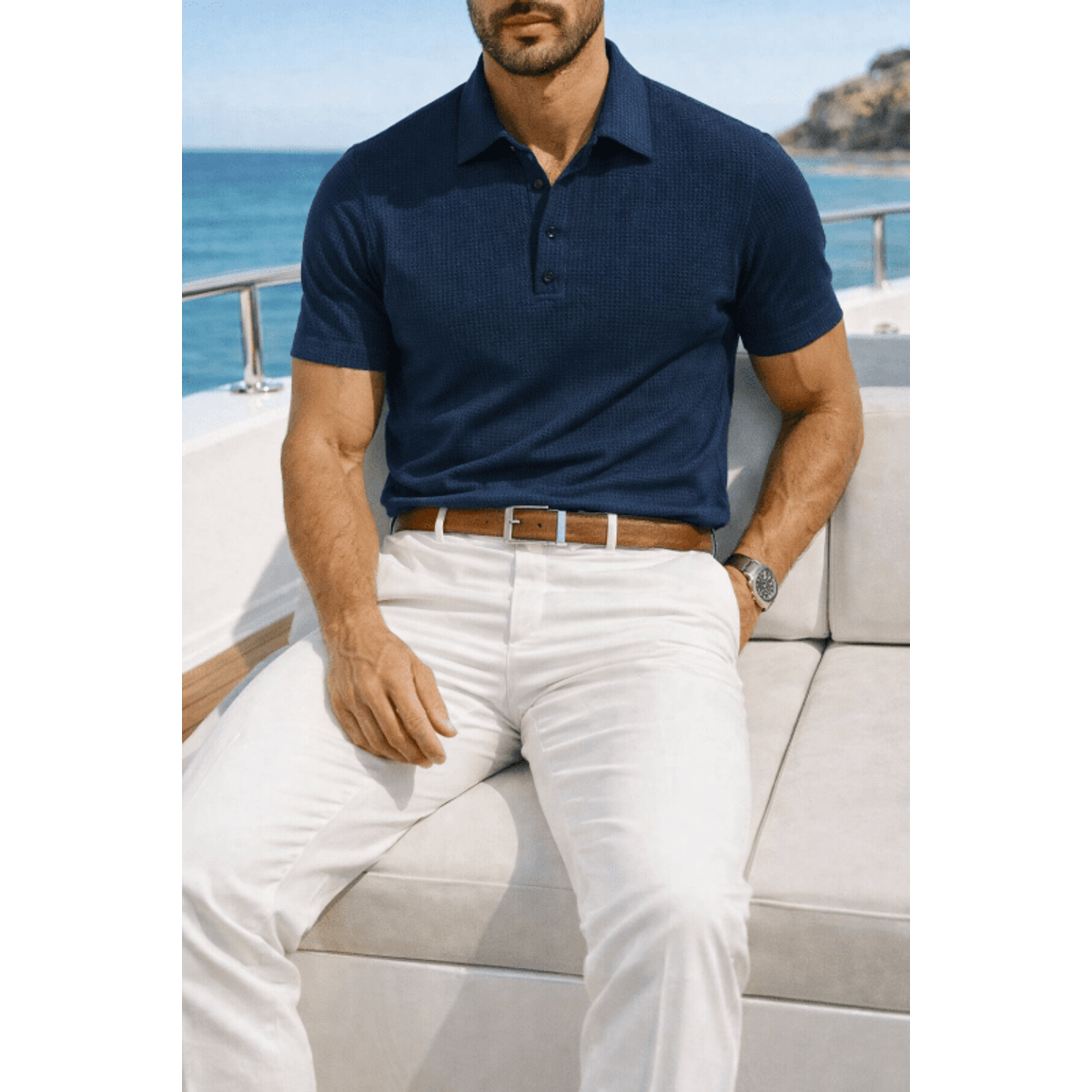 Classic Fit Lightweight Polo Shirt for Men - Breathable Golf Polos 8