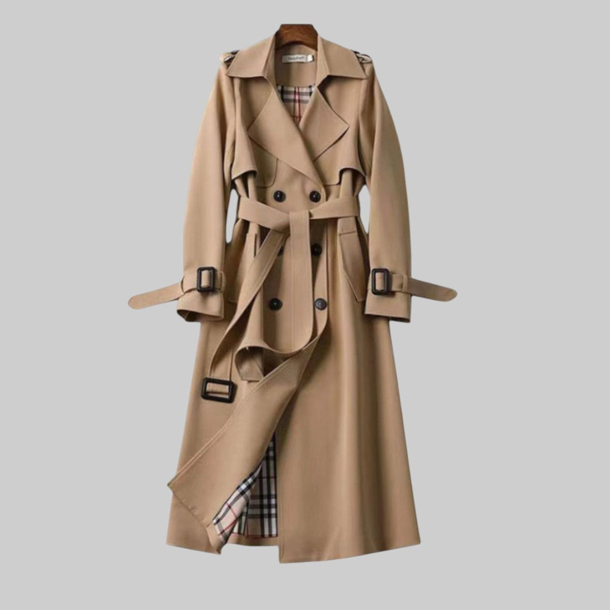 Classic Trench Coat Women Timeless Design Elegant Everyday Wear 0