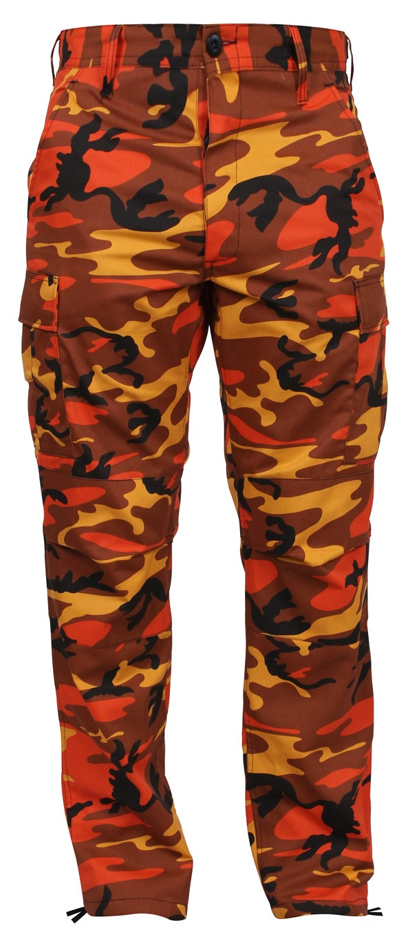 Color Camo Tactical BDU Pants Military Style Adjustable Fit Durable Comfort 1