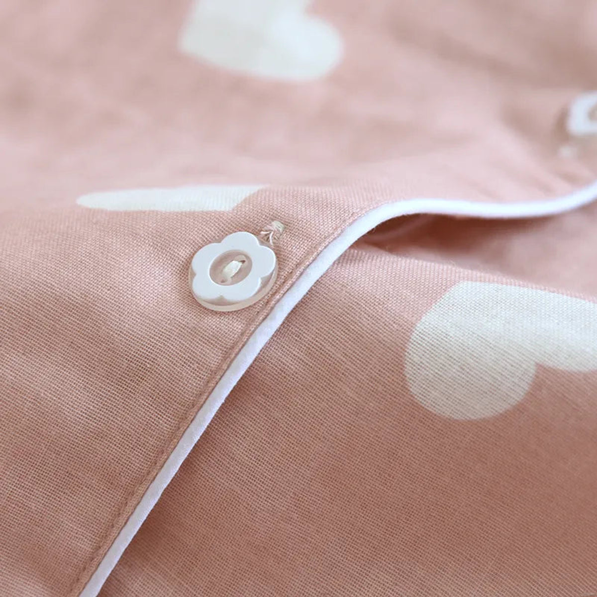Cotton Pajama Set Women Heart Print Relaxed Fit Sleepwear 4