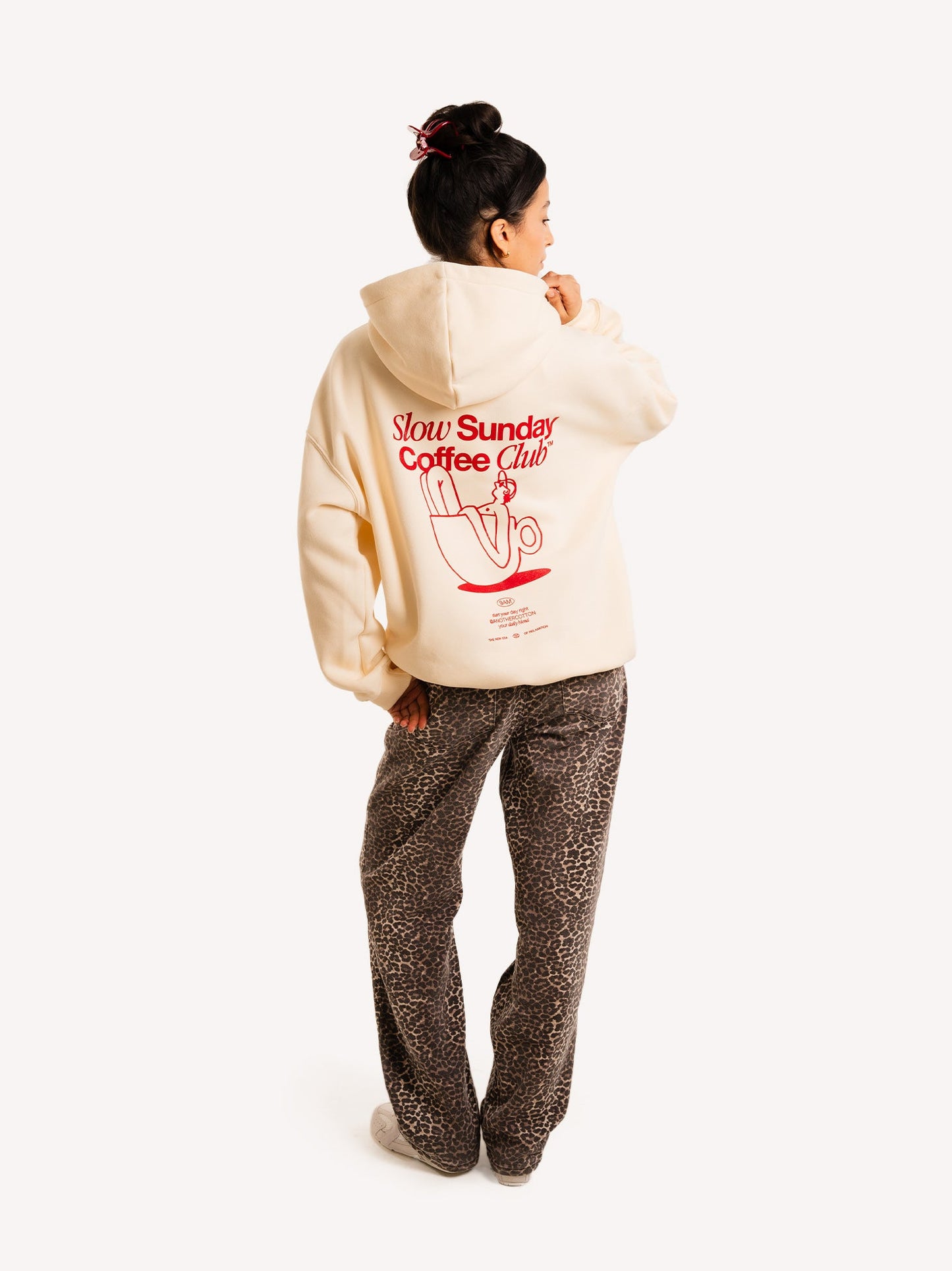 Cozy Oversized Hoodie for Women - Soft Cotton, Minimalist Streetwear, Black/Grey 4