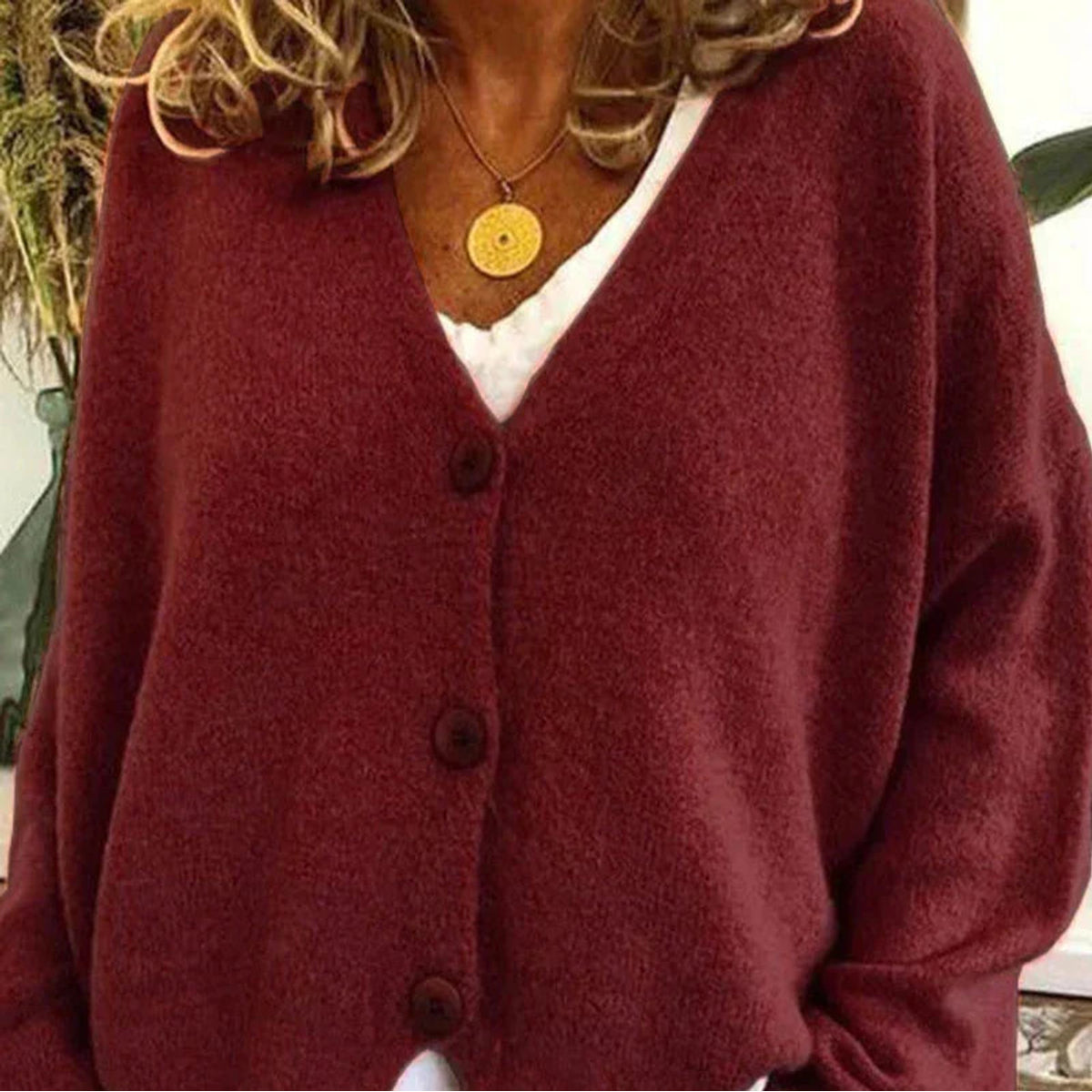 Cozy V-Neck Cardigan Women Button Sweater Chic Layering Essential 12