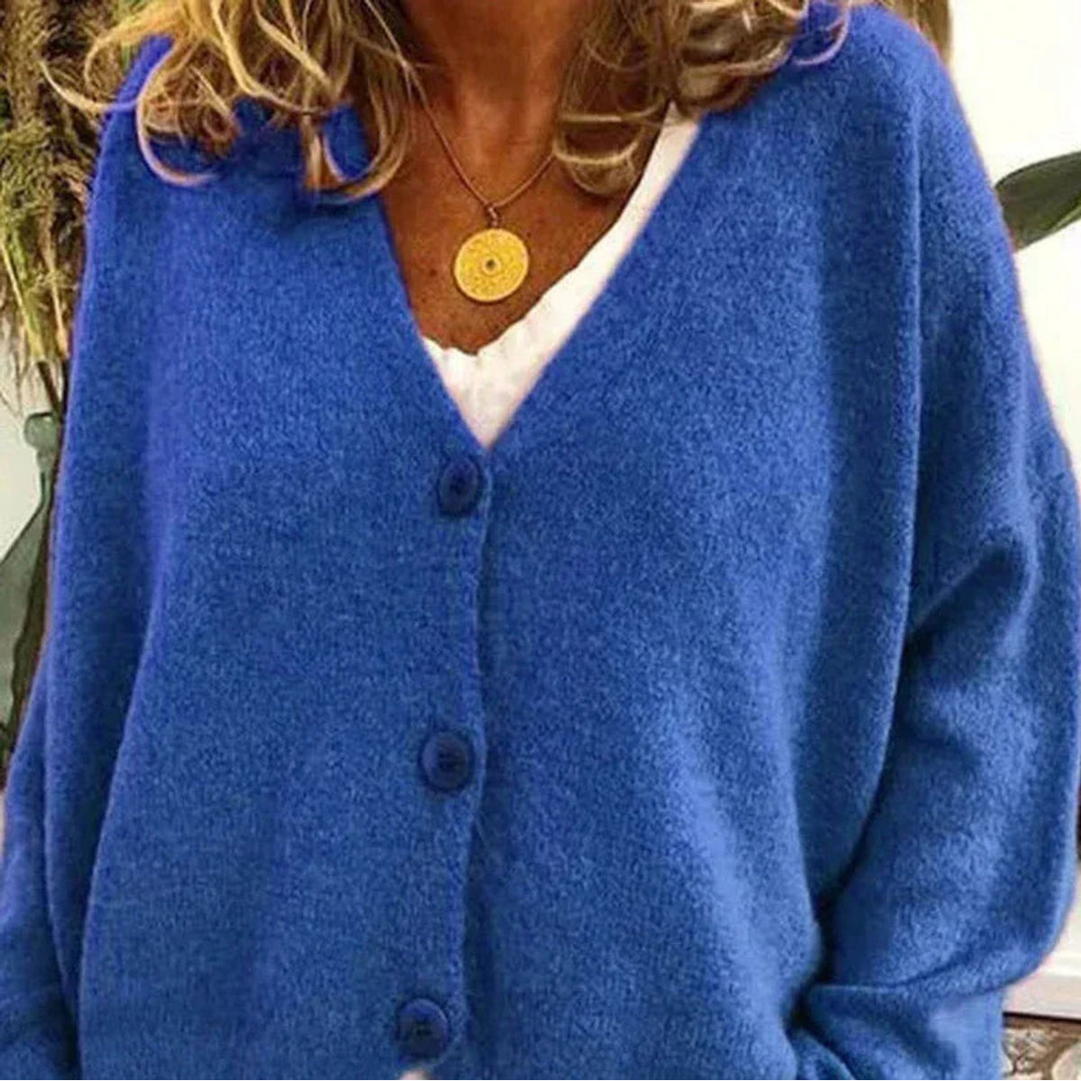 Cozy V-Neck Cardigan Women Button Sweater Chic Layering Essential 8