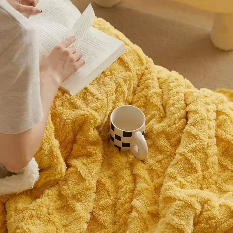 Cozy Winter Lambswool Blanket Warm Soft Plush Design for Ultimate Comfort 2