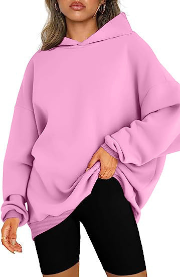 Cozy Women's Oversized Hoodie - Soft Heavyweight Cotton, Relaxed Fit, Minimalist Streetwear 0