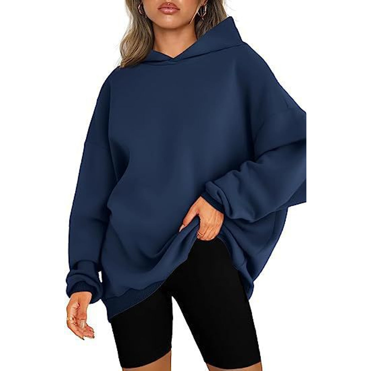 Cozy Women's Oversized Hoodie - Soft Heavyweight Cotton, Relaxed Fit, Minimalist Streetwear 2