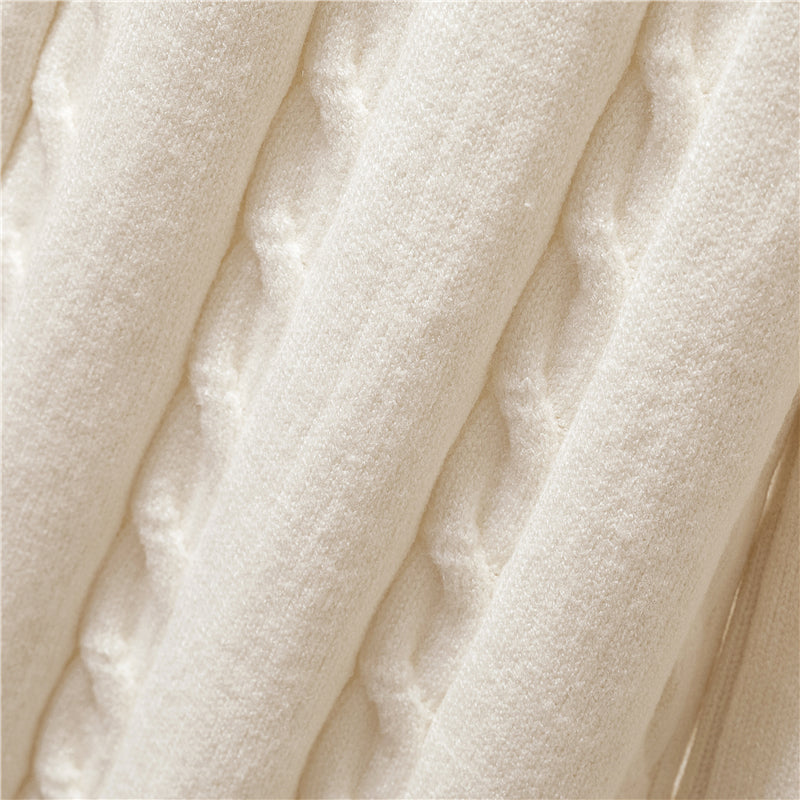 Cozy Women's Set Plush Knit Sweater and Pants Loungewear with Vest 4