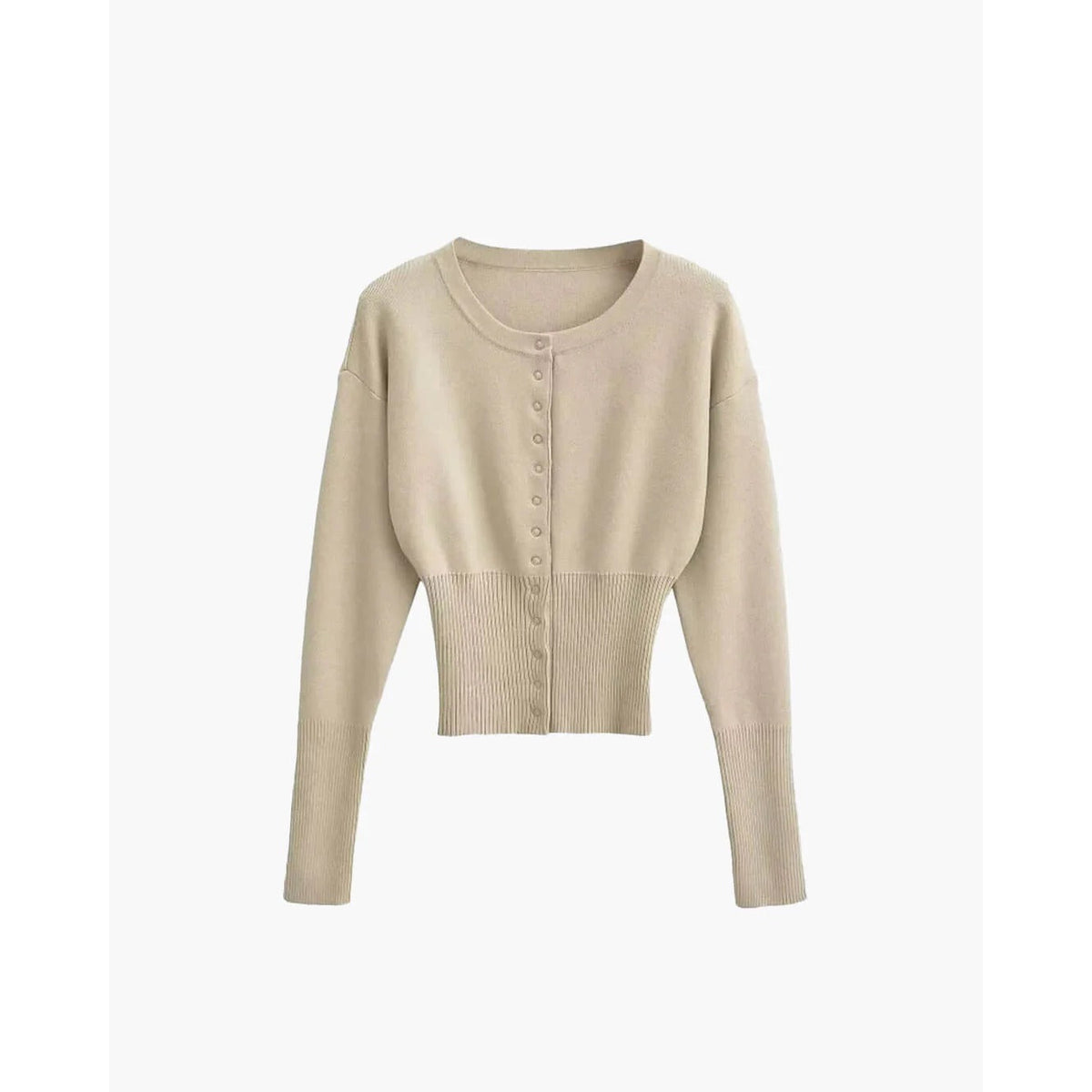 Cropped Ribbed Cardigan Women Chic Layering Piece 1