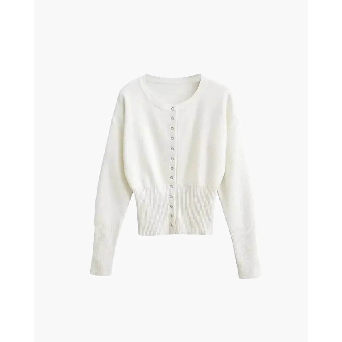 Cropped Ribbed Cardigan Women Chic Layering Piece 6