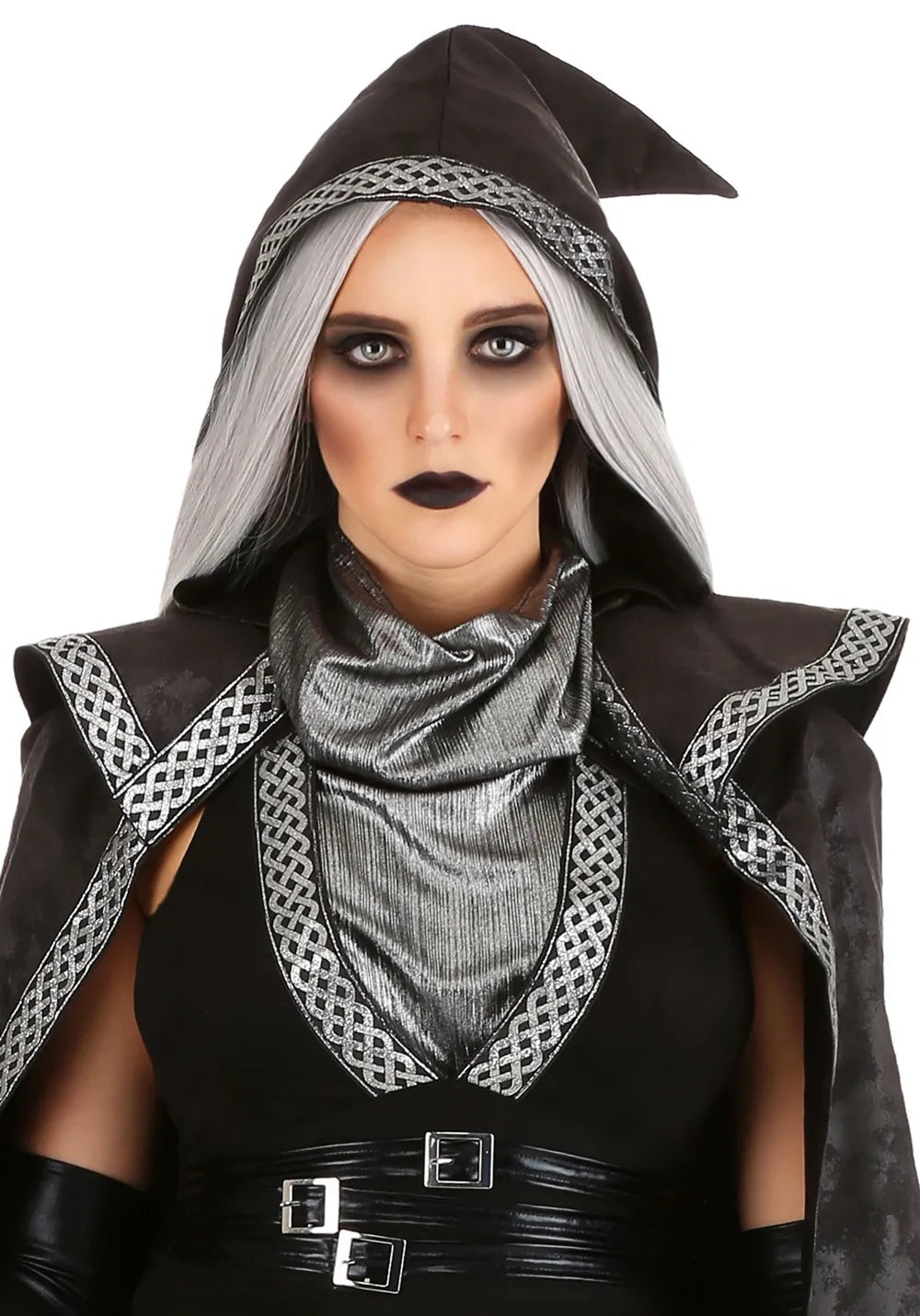 Dark Gothic Witch Costume Women Maxi Dress for Halloween 2