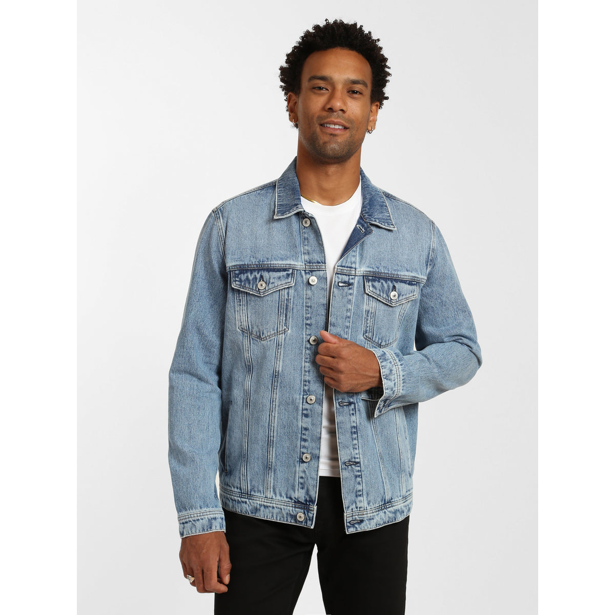 Denim Jacket Women Mid Shaded Classic Style Comfortable Fit 0