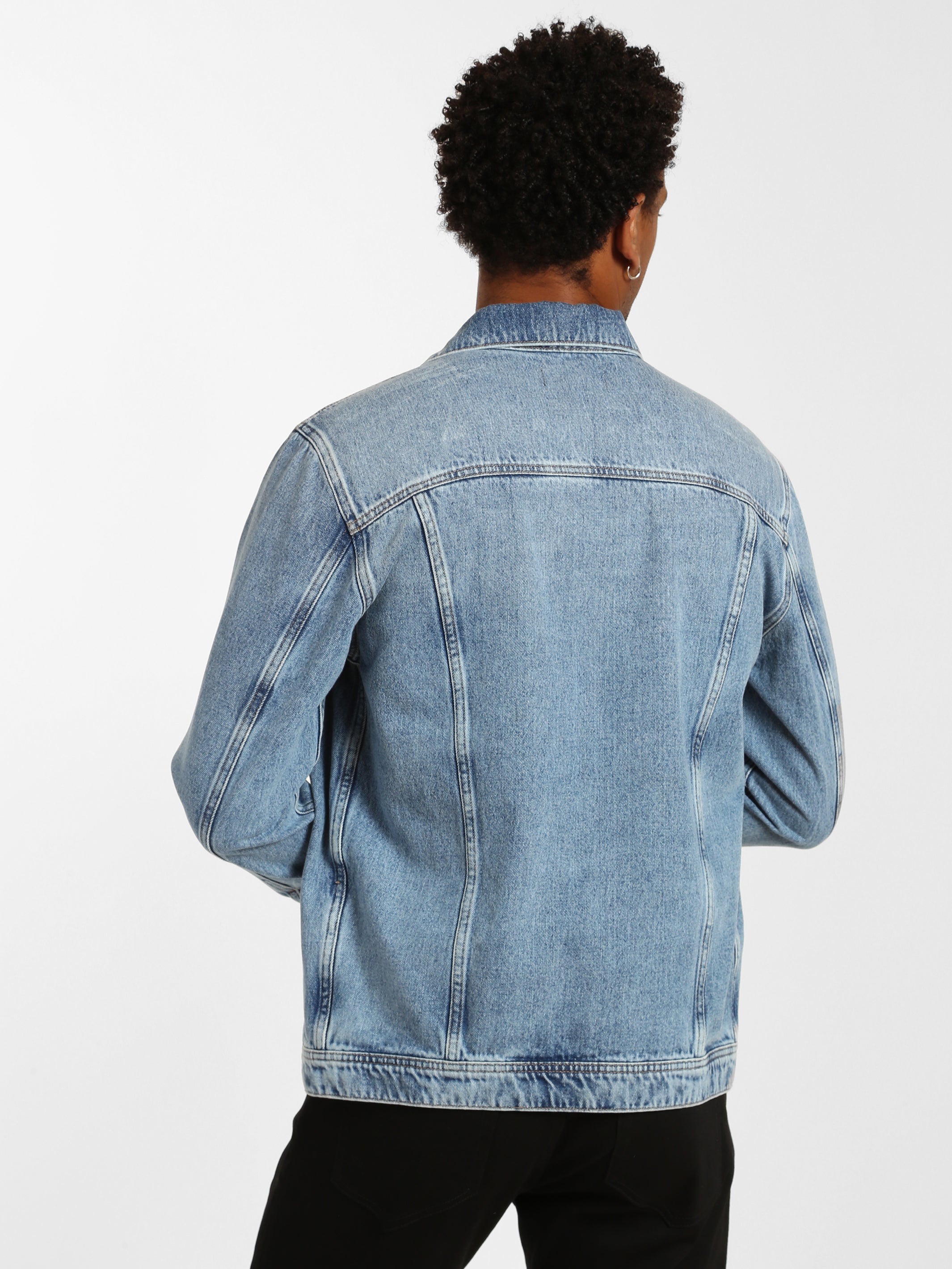Denim Jacket Women Mid Shaded Classic Style Comfortable Fit 1