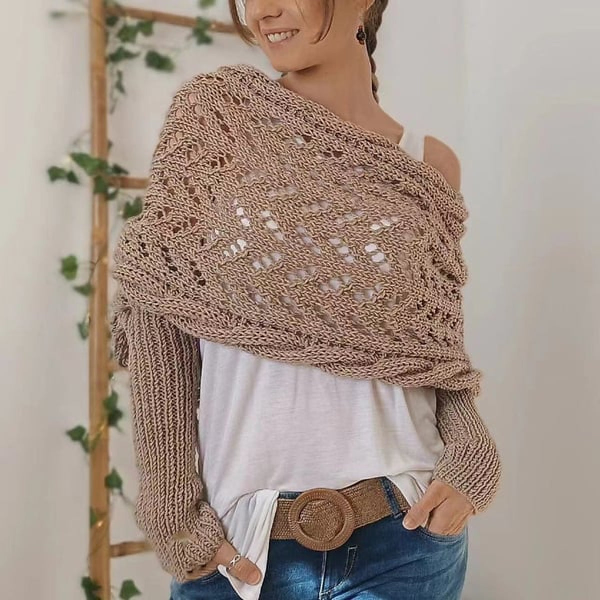 Double Sleeve Scarf Stylish Cozy Versatile Accessory for All Seasons 10