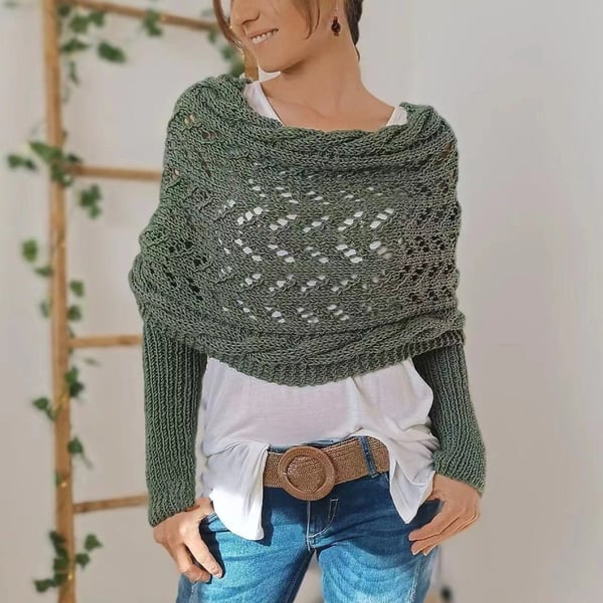 Double Sleeve Scarf Stylish Cozy Versatile Accessory for All Seasons 13